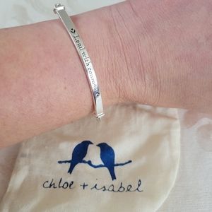 Chloe +Isabel Silver Lead with Courage Adjustable Bracelet
